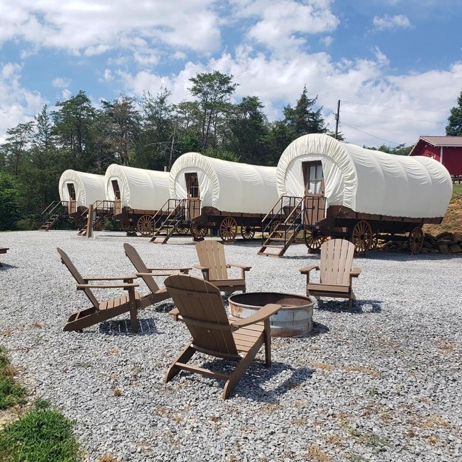 Smoky Hollow Outdoor Resort Covered Wagon セバービル エクステリア 写真
